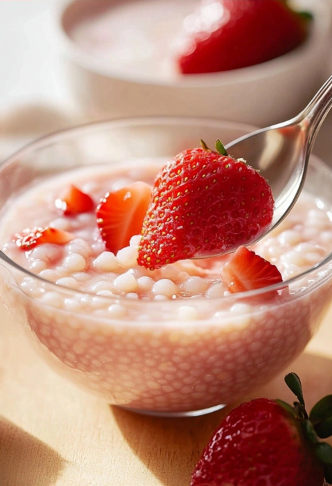 Strawberry Sago: The Best Tapioca Pearls Dessert Recipe