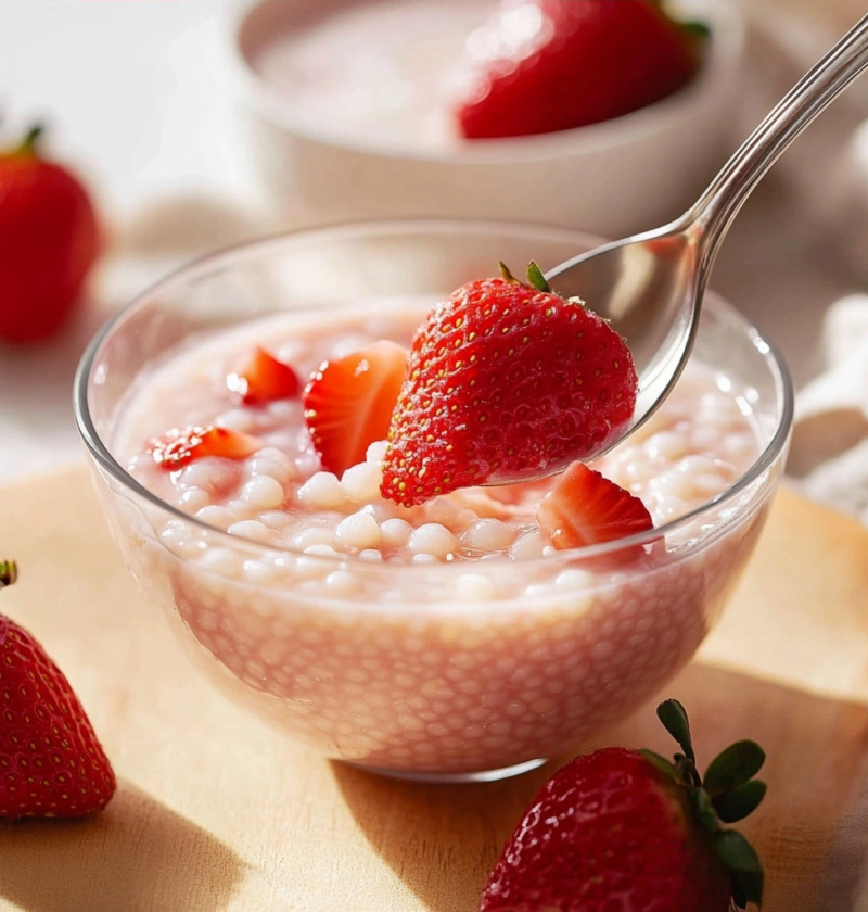 Strawberry Sago: The Best Tapioca Pearls Dessert Recipe