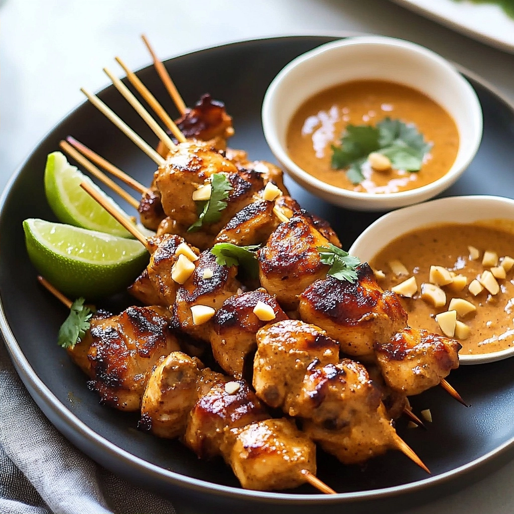 Authentic Chicken Satay Recipe with Peanut Sauce for Dinner 2 Authentic Chicken Satay Recipe with Peanut Sauce for Dinner