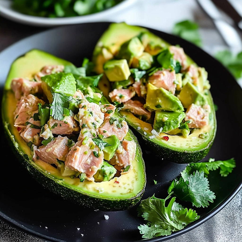 Avocado Tuna Salad Boats: Simple Healthy Lunch Recipe 2 Avocado Tuna Salad Boats: Simple Healthy Lunch Recipe