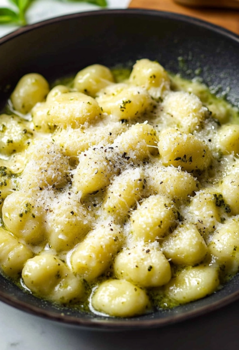 Creamy Pesto Gnocchi Skillet