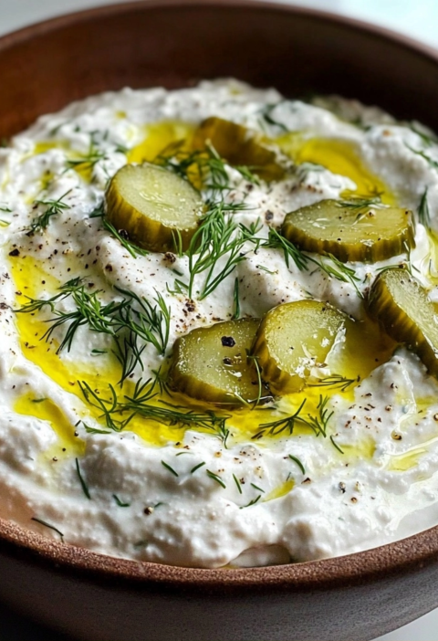 Cottage Cheese Pickle Dip for Fresh Snacking