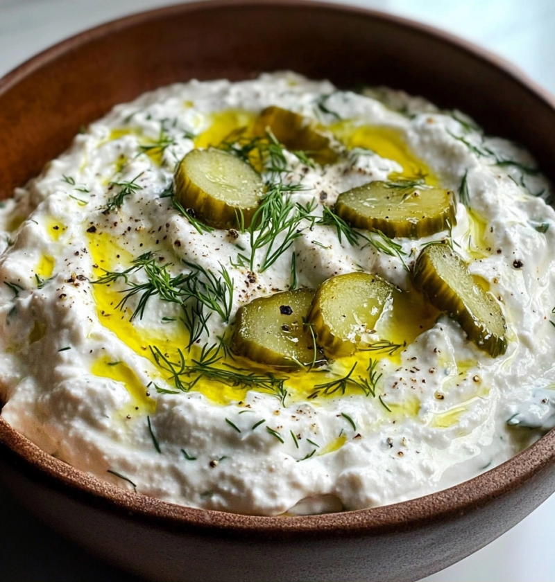 Cottage Cheese Pickle Dip for Fresh Snacking