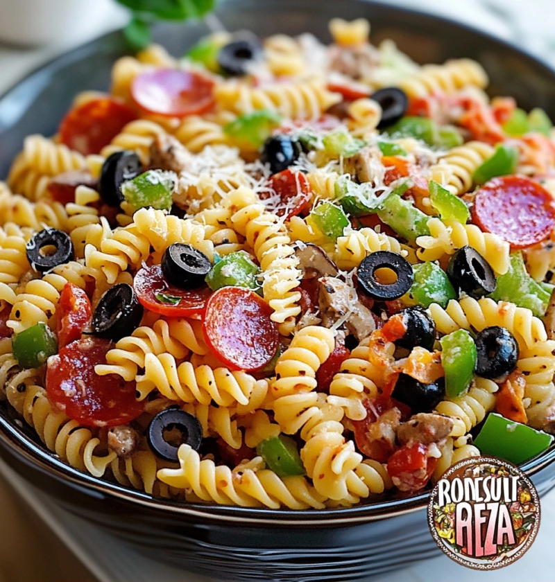 Pizza Pasta Salad: The Perfect Summer Crowd Pleaser