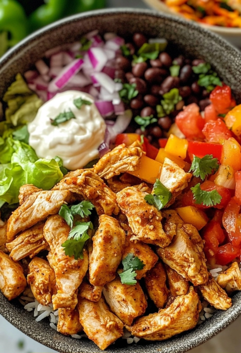 Chicken Fajita Burrito Bowls