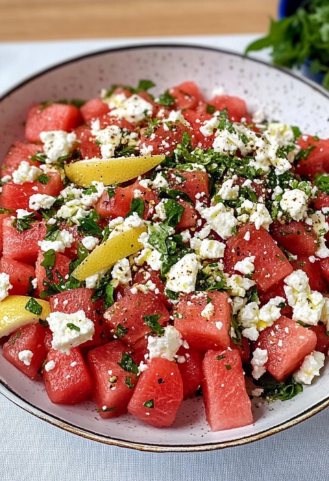 Watermelon Feta Mint Salad for a Refreshing Summer Meal