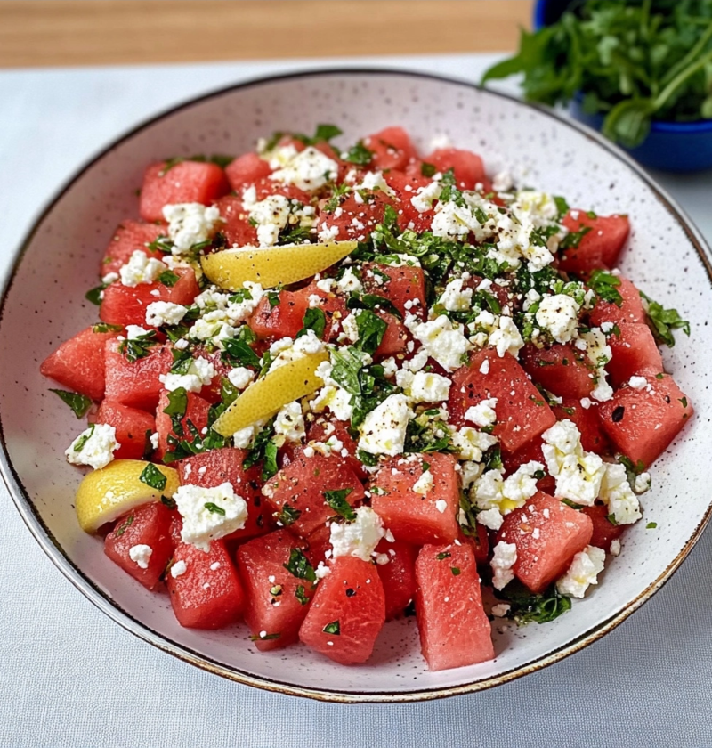 Watermelon Feta Mint Salad for a Refreshing Summer Meal
